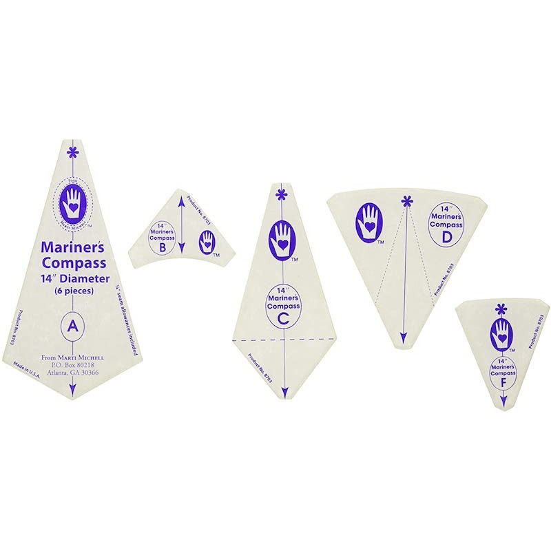 14" Mariner's Compass Template Set