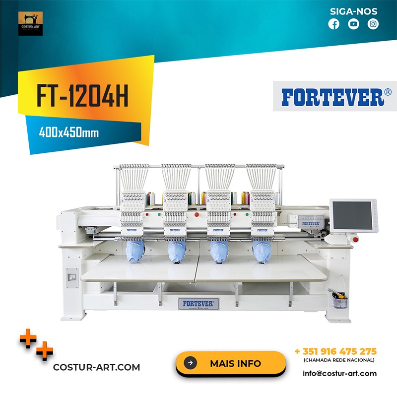 Máquina de Bordar FORTEVER FT-1204H(400x450mm)