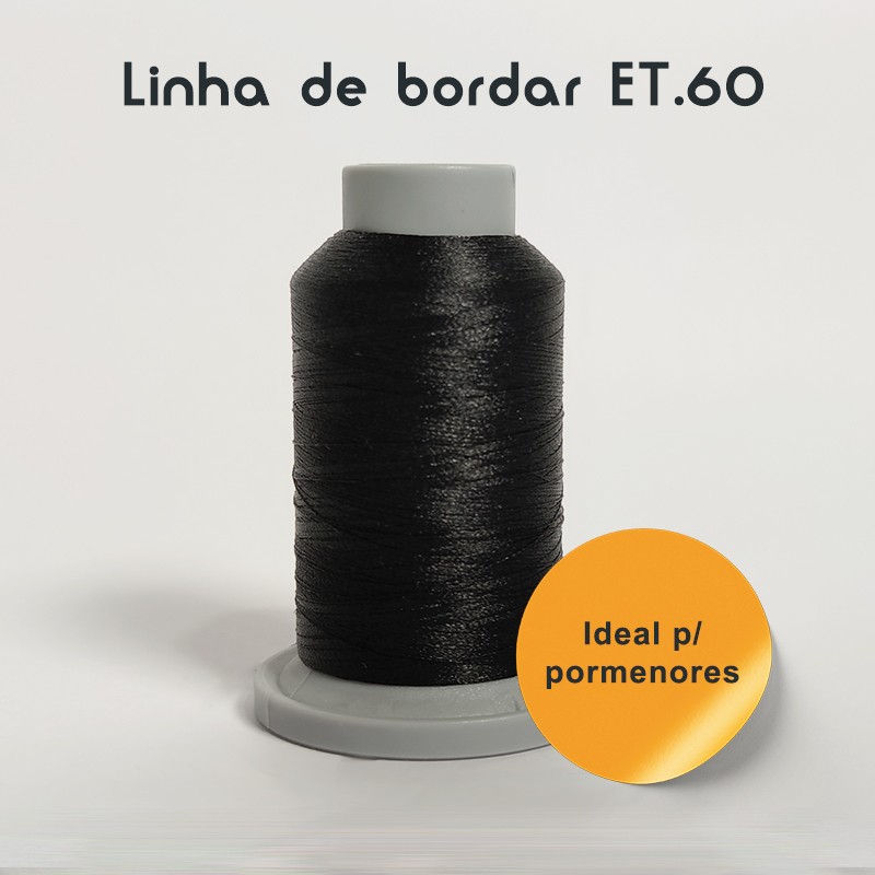 Linhas de Bordar á Máquina - Polyester ET.60 (1500M) p/ Pormenores