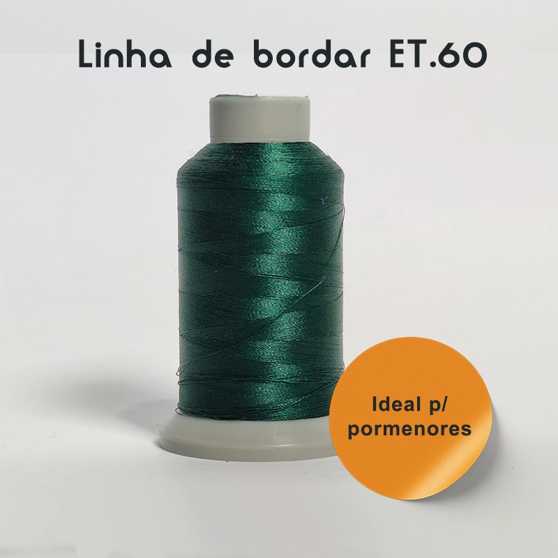 Linhas de Bordar á Máquina - Polyester ET.60 (1500M) p/ Pormenores