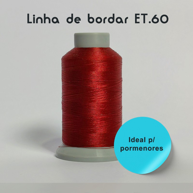 Linhas de Bordar á Máquina - Polyester ET.60 (1500M) p/ Pormenores