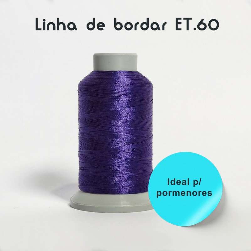 Linhas de Bordar á Máquina - Polyester ET.60 (1500M) p/ Pormenores