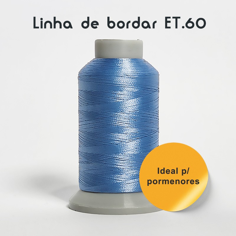 Linhas de Bordar á Máquina - Polyester ET.60 (1500M) p/ Pormenores