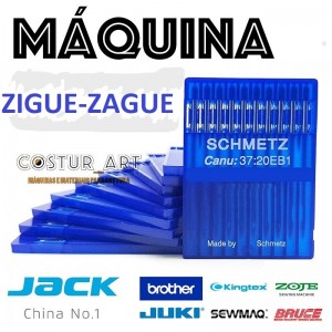 Agulhas Para Máquina de Costura Industrial (Zigue-Zague)(20U) - Schmetz