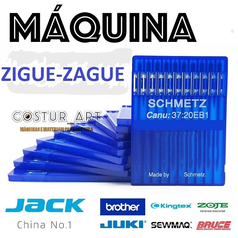 Agulhas Para Máquina de Costura Industrial (Zigue-Zague)(20U) - Schmetz