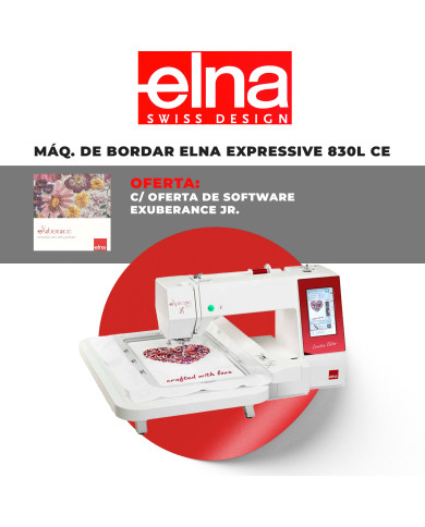 Máquina de Bordar ELNA eXpressive 830L + Software ELNA eXuberance Jr.