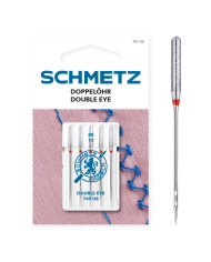 Agulha Máquina de Costura Doméstica Double Eye Nº80 - Schmetz