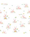 Tecido Cute Rabbit - Cinza